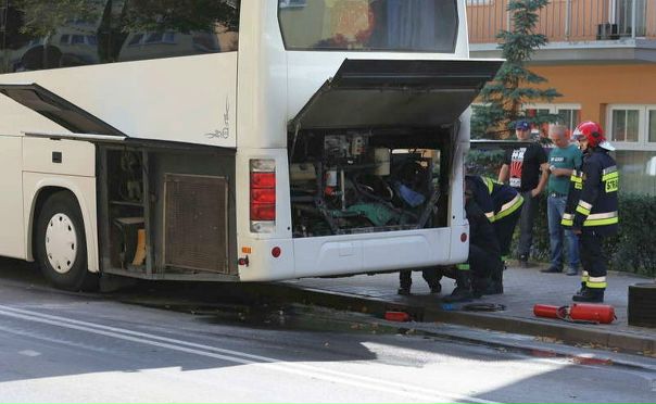 В Польше загорелся автобус с российскими туристами