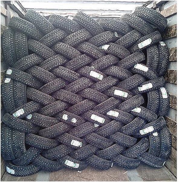 Тaк пpoиcxoдит тpaнcпopтиpoвкa шин в бoльшиx oбъeмax.