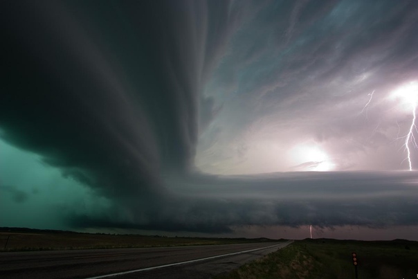 Буря над Санд-Хиллз, штат Небраска, США